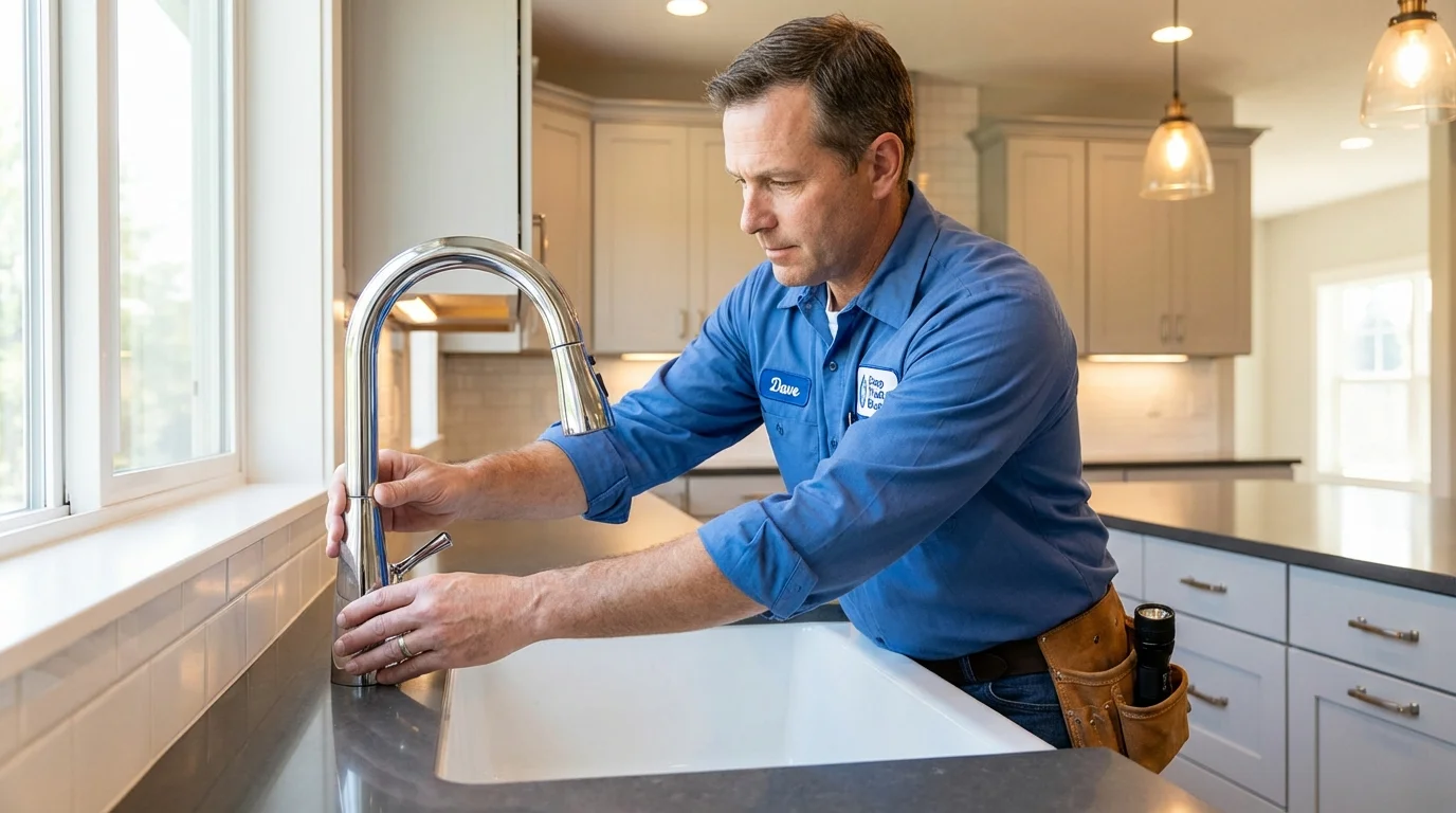 Kitchen faucet installation by Johns Plumbing LLC in Puerto Real